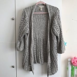 Gray/Cream Cardigan